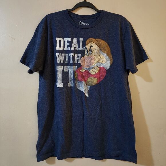Disney Other - Disney Mens Grumpy Graphic Tee Size L Short Sleeve Crew Neck Shirt